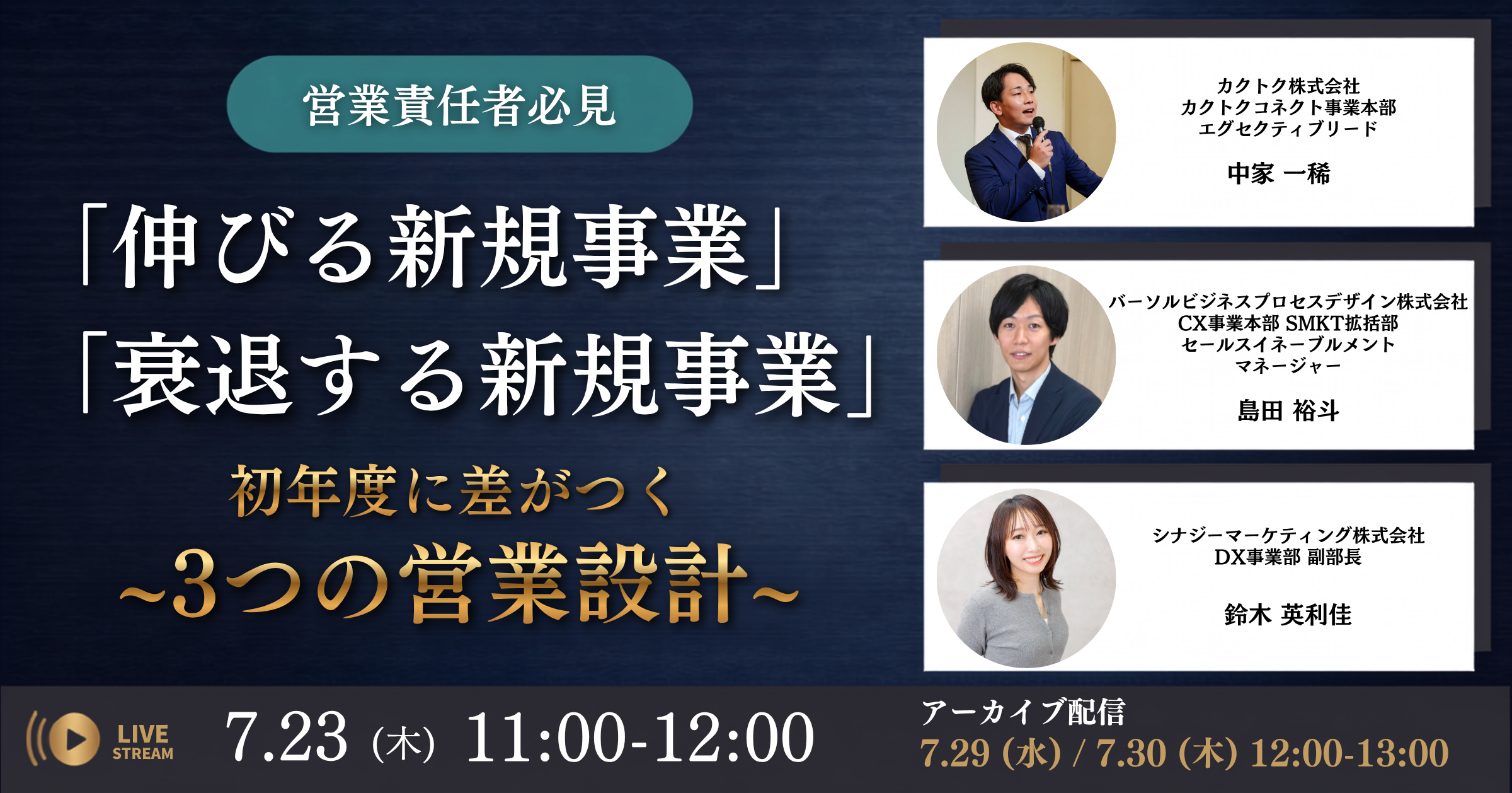 営業責任者必見 「伸びる新規事業」VS「衰退する新規事業」 〜初年度に差がつく 3つの営業設計とは〜